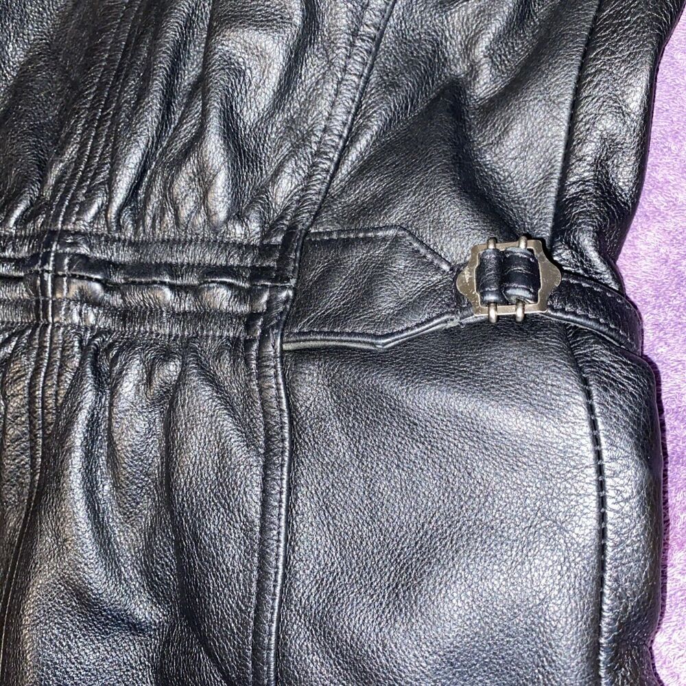 MS.‎ Maxima Women's Motorcycle Jacket Size Small Black leather - Picture 11 of 11